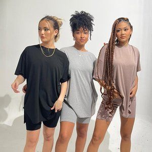 Monochromatic chic - Biker Shorts Set MOCHA